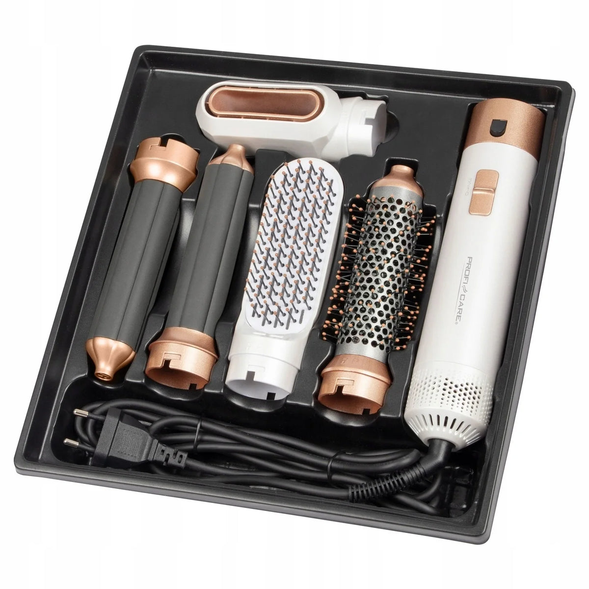 Kit Coiffure 5 en 1 - Brosse Soufflante, Lisseur, Boucleur