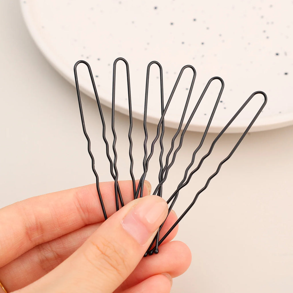 Épingles ondulées noires — maintien discret