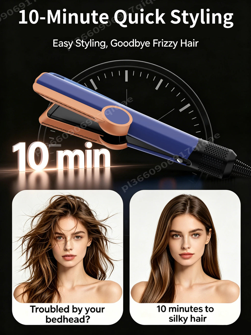 Lisseur Cheveux Ionique 2 en 1 - Chauffe Rapide 15 Secondes