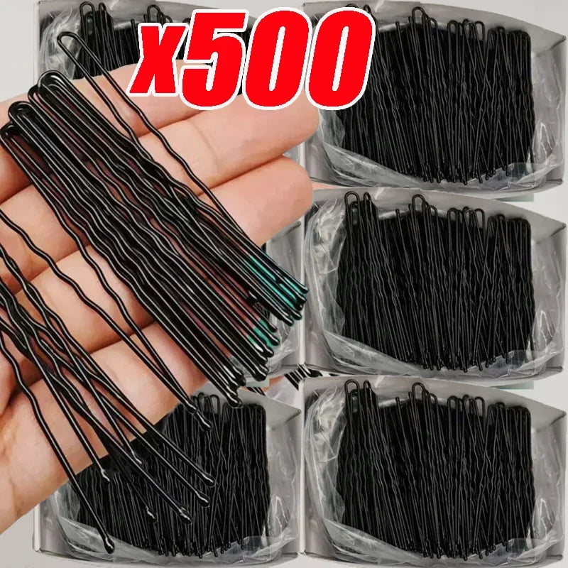 Épingles ondulées noires — maintien discret