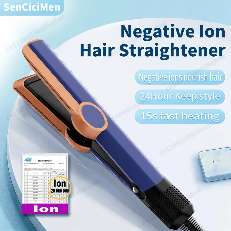 Lisseur Cheveux Ionique 2 en 1 - Chauffe Rapide 15 Secondes