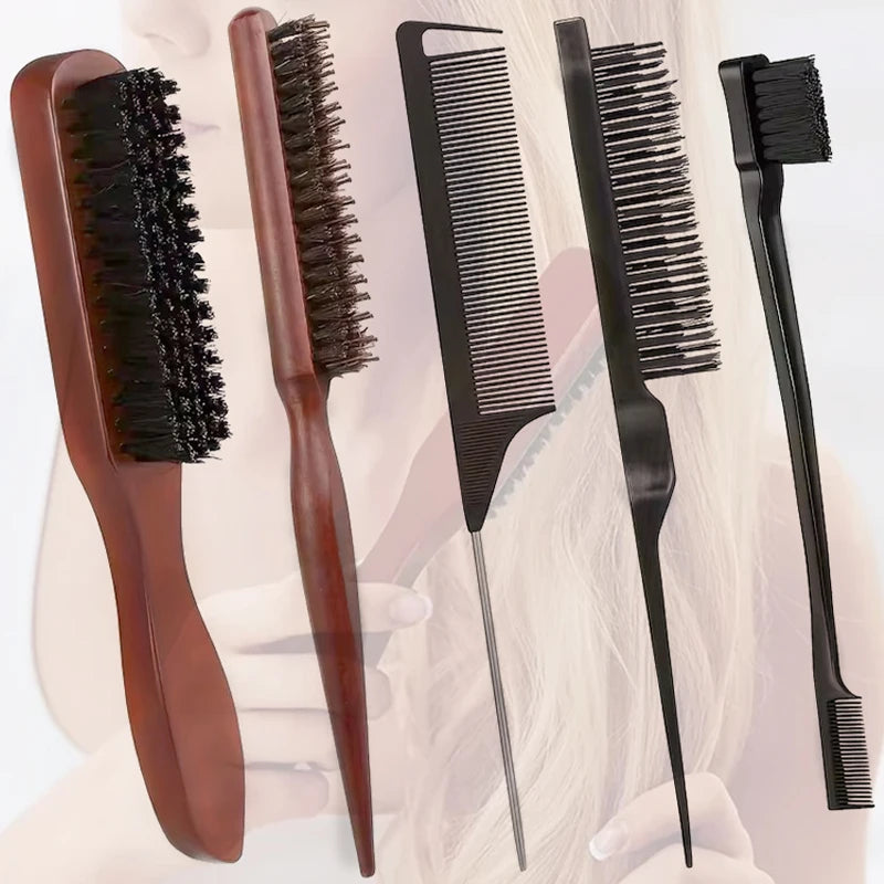 Brosse finition & peigne — poils mixtes
