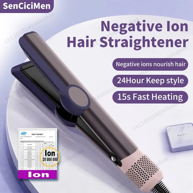 Lisseur Cheveux Ionique 2 en 1 - Chauffe Rapide 15 Secondes