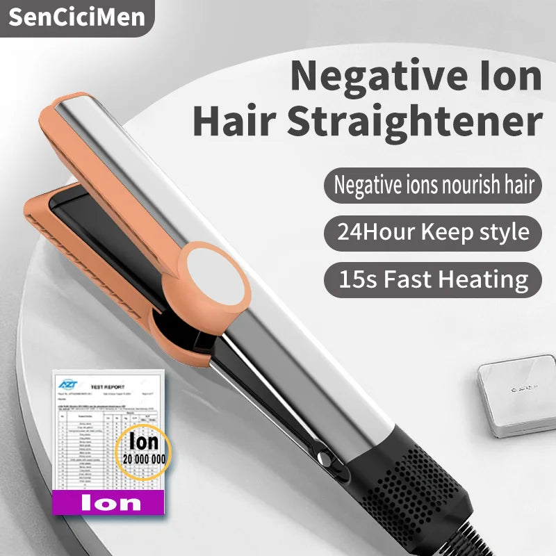 Lisseur Cheveux Ionique 2 en 1 - Chauffe Rapide 15 Secondes