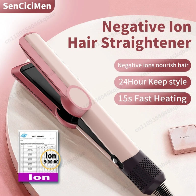 Lisseur Cheveux Ionique 2 en 1 - Chauffe Rapide 15 Secondes