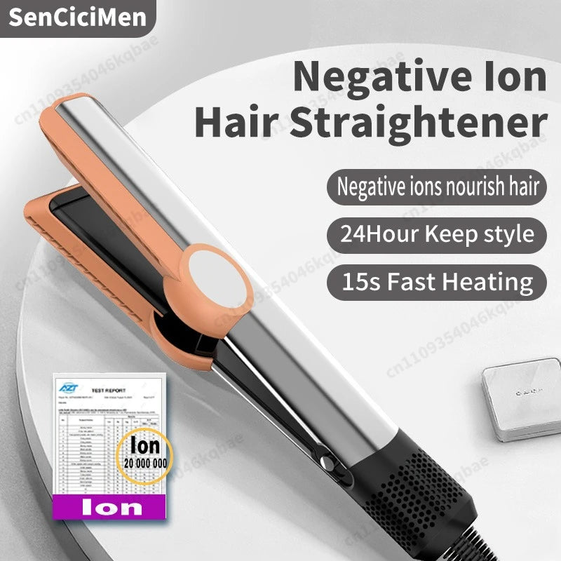Lisseur Cheveux Ionique 2 en 1 - Chauffe Rapide 15 Secondes